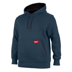 Milwaukee XXL Long Sleeve Unisex Hooded Hoodie Blue