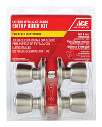 Ace Tulip Antique Brass Double Entry Door Kit ANSI Grade 3 1-3/4 in.