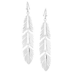 Montana Silversmiths Women's Freedom Feather Silver Earrings Water Resistant