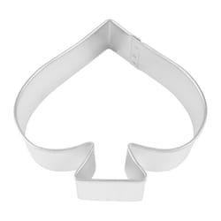 R&M International Corp International Corp 3 in. W X 3 in. L Spade Cookie Cutter Silver 1 pc