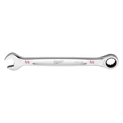 Milwaukee 3/4 in. X 3/4 in. 12 Point SAE I-Beam Ratcheting Combination Wrench 1.65 in. L 1 pc