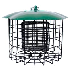 Backyard Essentials Woodpecker Metal Cage Double Suet Bird Feeder