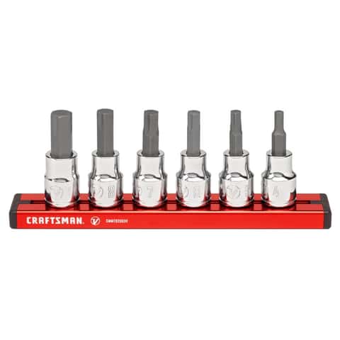 Crescent Assorted Sizes X 3/8 in. drive Metric 6 Point Hex Bit Socket Set 7  pc - Ace Hardware
