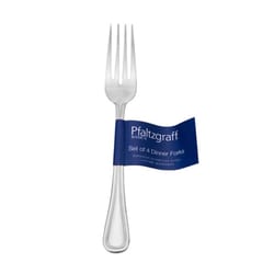 Pfaltzgraff Silver Stainless Steel Flatware Dinner Fork Set 4 pk