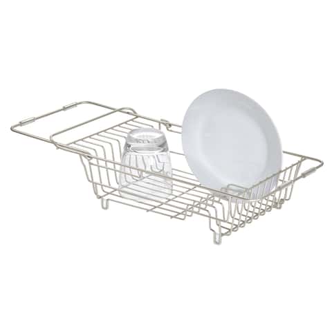 1pc Roll Up Dish Drying Rack Over The Sink Drying Rack For Kitchen Counter,  Rolling Dish Rack Over Sink Mat, Foldable Dish Drainer Stainless Steel Sin