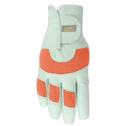 Midwest Quality Gloves Max Performance L Goatskin Leather/Spandex Orange/White Gardening Gloves