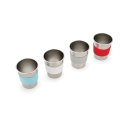 Red Rover Assorted Stainless Steel Classic Beverage Cups 4 pk