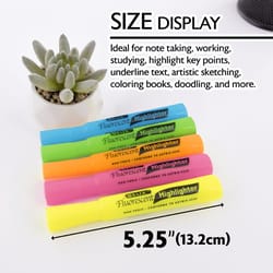 Bazic Products Fluorescent Neon Color Assorted Chisel Tip Highlighter 12 pk