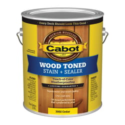 Cabot Wood Toned Stain & Sealer Transparent Cedar Oil-Based Deck and Siding Stain 1 gal