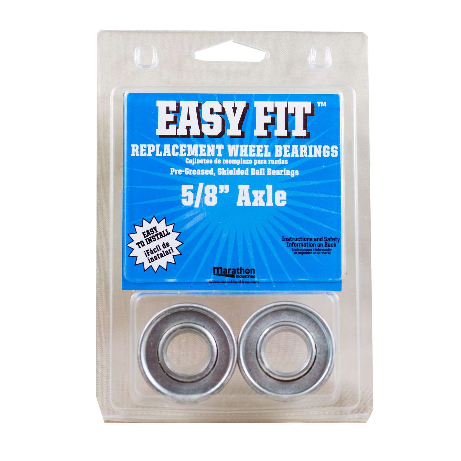 Marathon Easy Fit 500 lb. cap. Wheel Bearings Steel 2 pk Ace Hardware