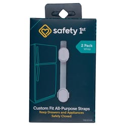 Safety 1st White Plastic Custom Fit All Purpose Strap 2 pk