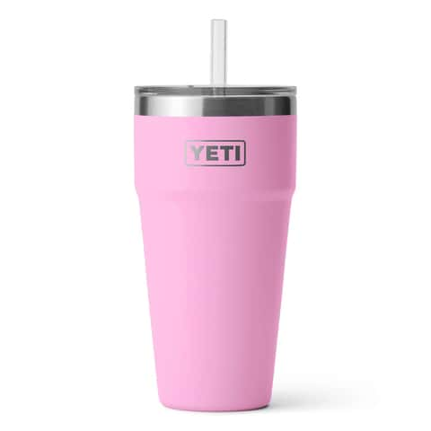 YETI Rambler 26-fl oz Stainless Steel Cup with Straw Lid at