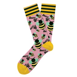 Two Left Feet Unisex Buzz Off S/M Novelty Socks Pink
