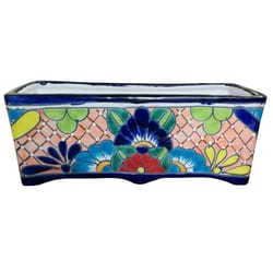 Avera Products Talavera 4.5 in. H X 12 in. W X 6 in. D Ceramic Planter Multicolored