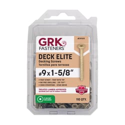 GRK Deck Elite No. 9 in. X 1-5/8 in. L Gold Star Bugle Head Deck Screws 1 pk