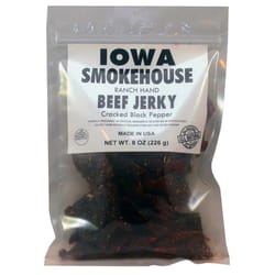 IOWA SMOKEHOUSE Ranch Hand Cracked Black Pepper Beef Jerky 8 oz Packet