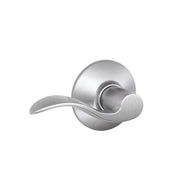 Schlage F Series Accent Satin Chrome Passage Lever 1-3/4 in.