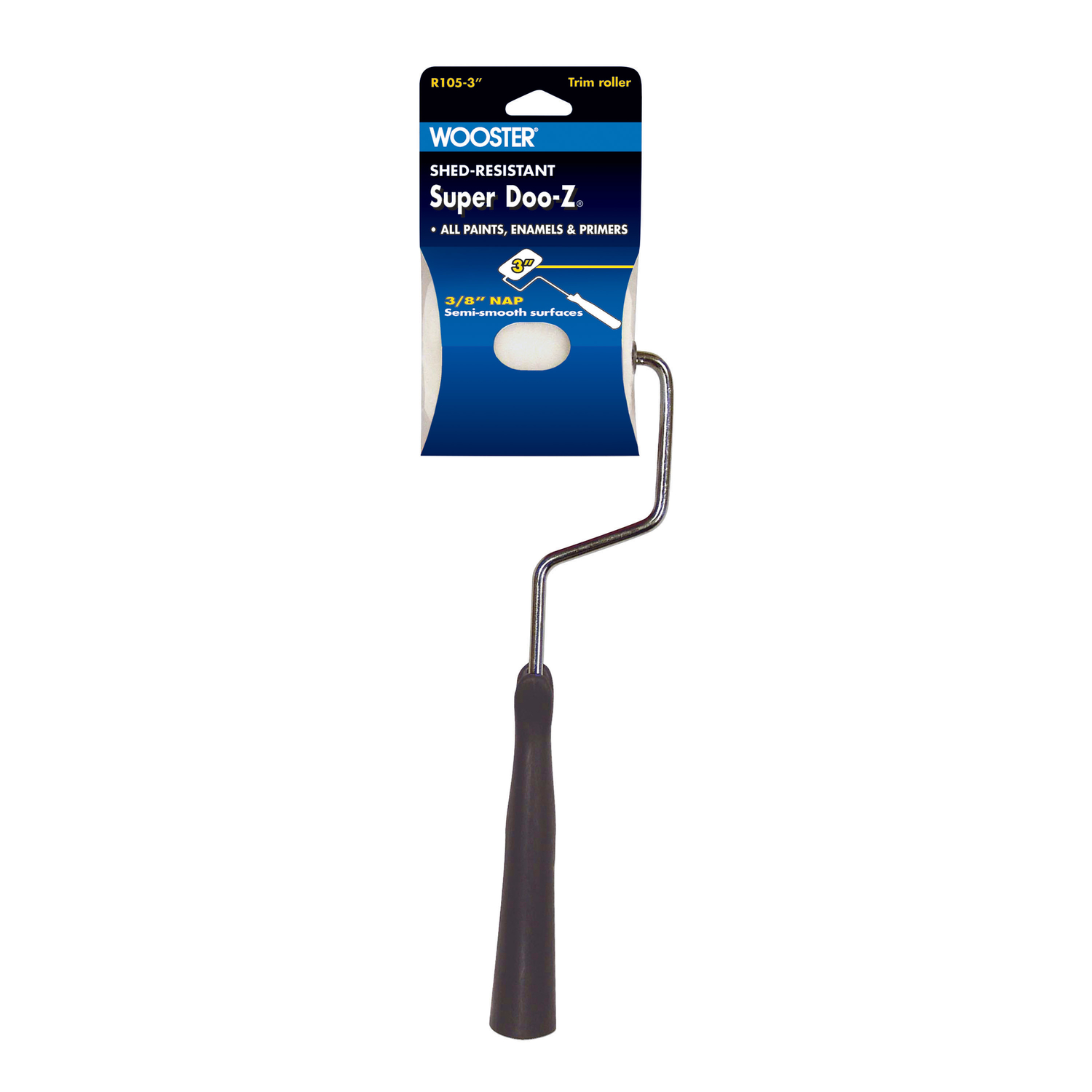 Photos - Putty Knife / Painting Tool Wooster Super Doo-Z 3 in. W Trim Paint Roller Frame and Cover Threaded End
