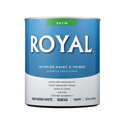 Royal Satin High Hiding White Paint Interior 1 qt