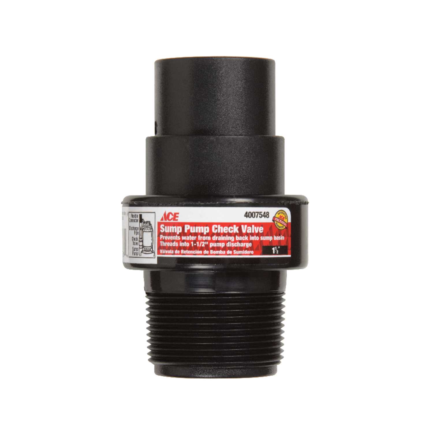 Ace MPT ABS Plastic Swing Sump Pump Check Valve Ace Hardware