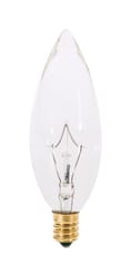 Satco 25 W BA9.5 Chandelier Incandescent Bulb E12 (Candelabra) Soft White 2 pk