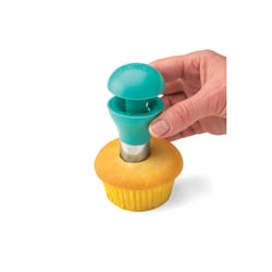 Joie Green/Silver Plastic/Stainless Steel Cupcake Corer