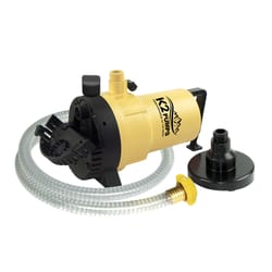 K2 Pumps 1/4 HP 1600 gph Thermoplastic Switchless Switch Dual Suction AC Utility Pump
