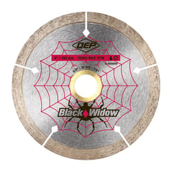 QEP Black Widow 4 in. D X 5/8-7/8 in. Micro-Segmented Steel Diamond Saw Blade 1 pk