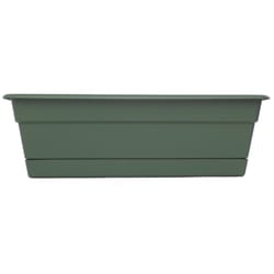 Bloem Durra Cotta 5.75 in. H X 18 in. W X 7.5 in. D Plastic Window Box Basil