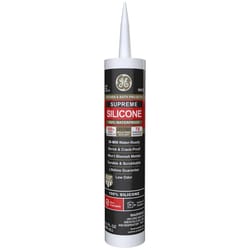 GE Supreme White Supreme Silicone Kitchen and Bath Caulk Sealant 10.1 oz