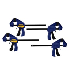 Irwin Quick-Grip 6 in. X 2-7/16 in. D Mini Bar Clamp 140 lb 4 pk