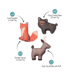 Pet Shop by Fringe Studio Assorted Canvas Forest Friends Dog Toy 1 pk
