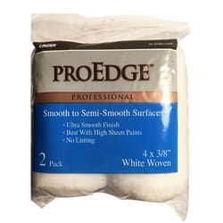 Linzer ProEdge Woven 4 in. W X 3/8 in. S Trim Paint Roller Cover 2 pk