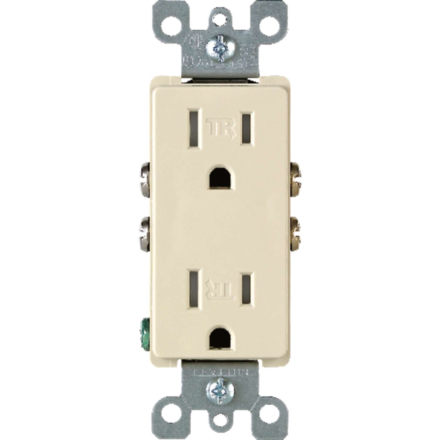 Leviton Decora 15 amps 125 V Duplex Ivory Outlet 5-15R 1 pk - Ace Hardware