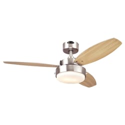 Westinghouse Alloy 42 in. Brushed Nickel Brown LED Indoor Ceiling Fan