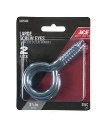  Axe Sickle Silver 1 inch Screw Eyes Metal Eye Hooks