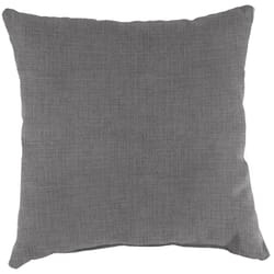 Jordan Manufacturing Gray Polyester Throw Pillow 4 in. H X 18 in. W X 18 in. L