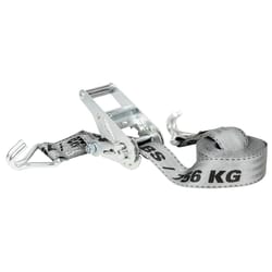 Keeper 1-3/4 in. W X 15 ft. L Black/Gray Tie Down w/Ratchet 1666 lb 1 pk