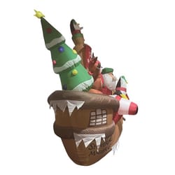 Celebrations Long Pirate Santa Boat 9 ft. Inflatable