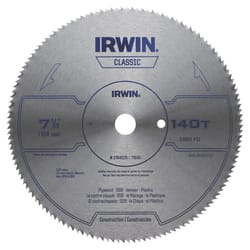Irwin 7-1/4 in. D X 5/8 in. Steel Circular Saw Blade 140 teeth 1 pk