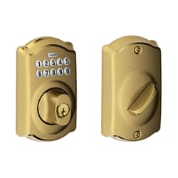 Schlage BE Series Antique Brass Zinc Electronic Deadbolt