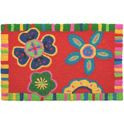 Jellybean 20 in. W X 30 in. L Multi-Color Boho Floral Polyester Accent Rug