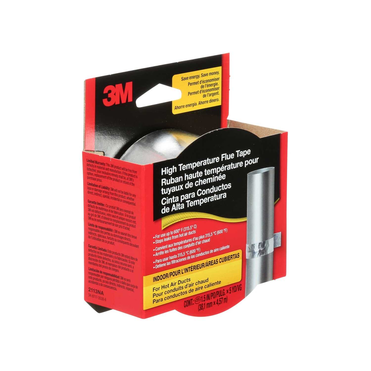 3M 1.5 in. W x 5 yd. L Silver Flue Tape Ace Hardware