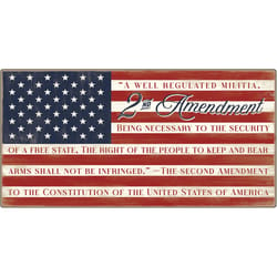 Open Road Brands Heritage 15 in. H X 0.38 in. W X 29 in. L Multicolored Wood American Flag Second Am