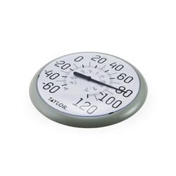 Taylor Big and Bold Dial Thermometer Plastic Silver 13.25 in.