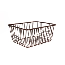 Spectrum Ashley 14.75 in. L X 11.75 in. W X 6.5 in. H Brown Storage Basket