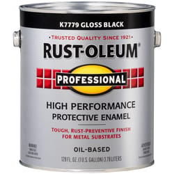 Rust-Oleum Professional Indoor and Outdoor Gloss Black Oil-Based Enamel Protective Paint 1 gal