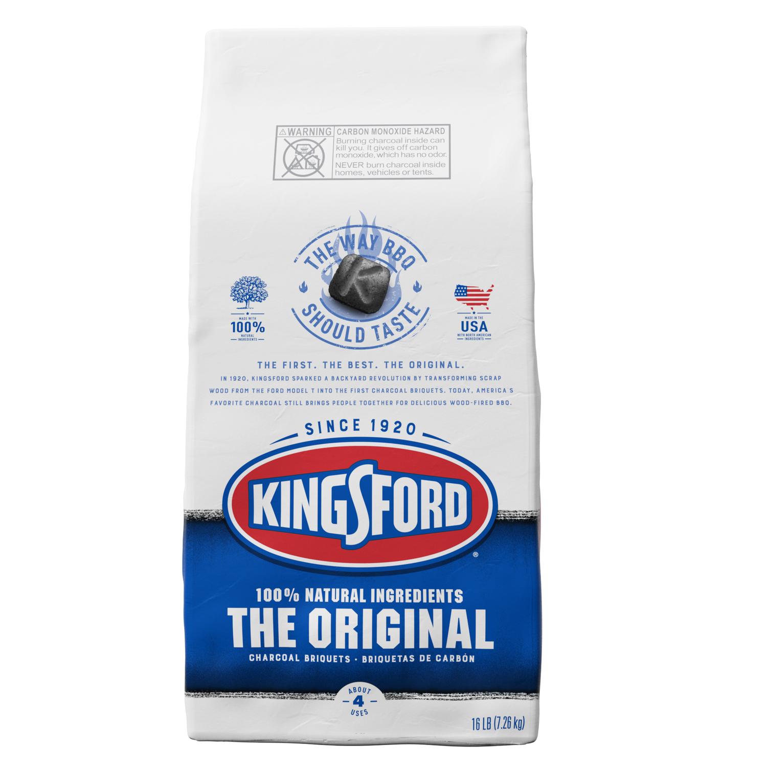 Kingsford Original Charcoal Briquets for Grilling, 16 Pounds