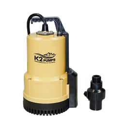 K2 Pumps 1/3 HP 2400 gph Thermoplastic Tethered Float Switch AC Submersible Sump Pump