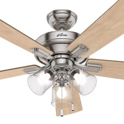 Hunter Crestfield 52 in. Brushed Nickel LED Indoor Ceiling Fan